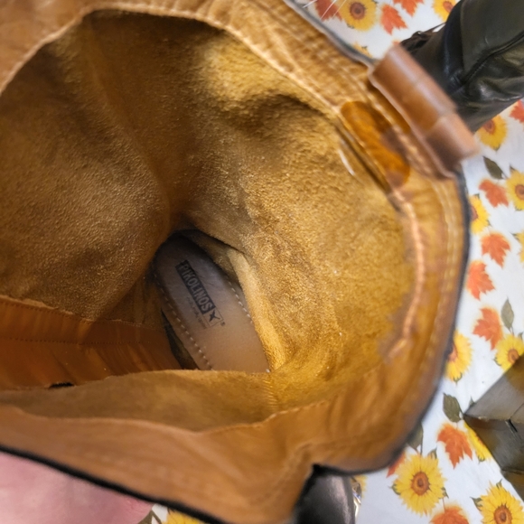 Pikolinos Black/Brown Leather Side Zip Calf Boot sz 41~Made in Spain & Like New! - Picture 10 of 11